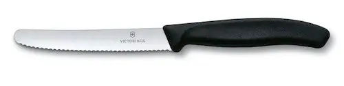 Victorinox Serrated Pistol Grip Steak Tomato Sausage Knife Colourful