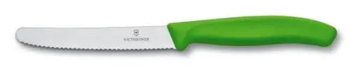 Victorinox Serrated Pistol Grip Steak Tomato Sausage Knife Colourful