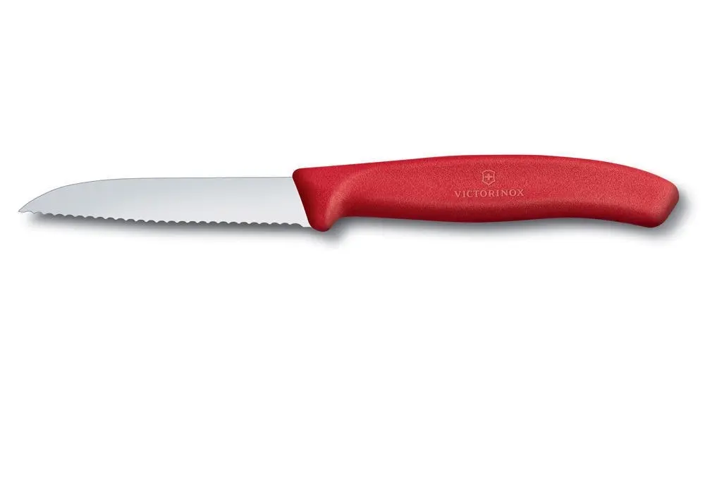 Victorinox Paring Knife Serrated Edge Tomato Fruit Colour 8cm Blade