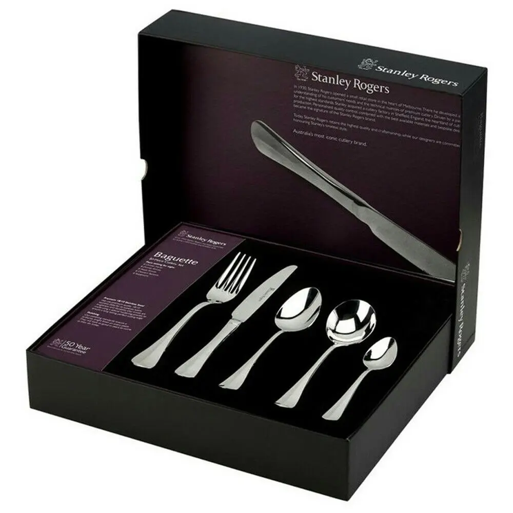 Stanley Rogers 30 Piece Baguette Cutlery Set 30pc Stainless Steel