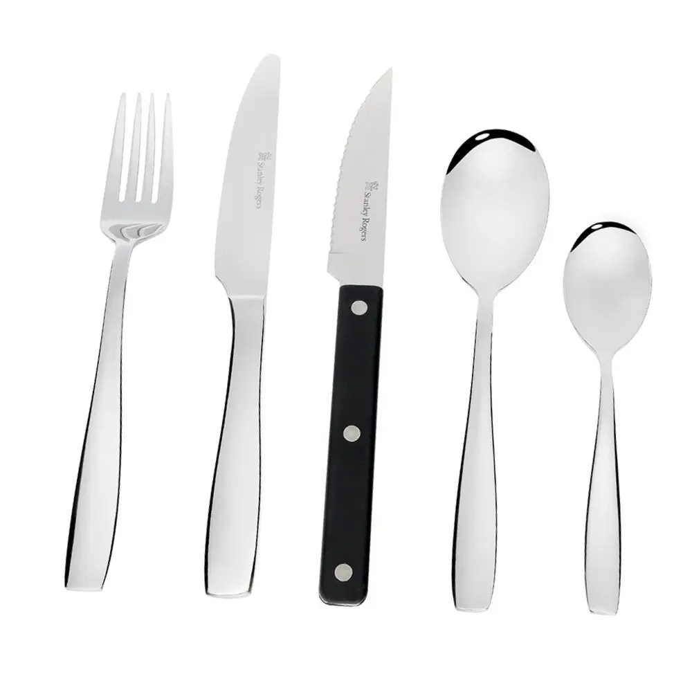 Stanley Rogers Amsterdam 40 Piece Cutlery Set with Steak Knives | Stainless 40pc