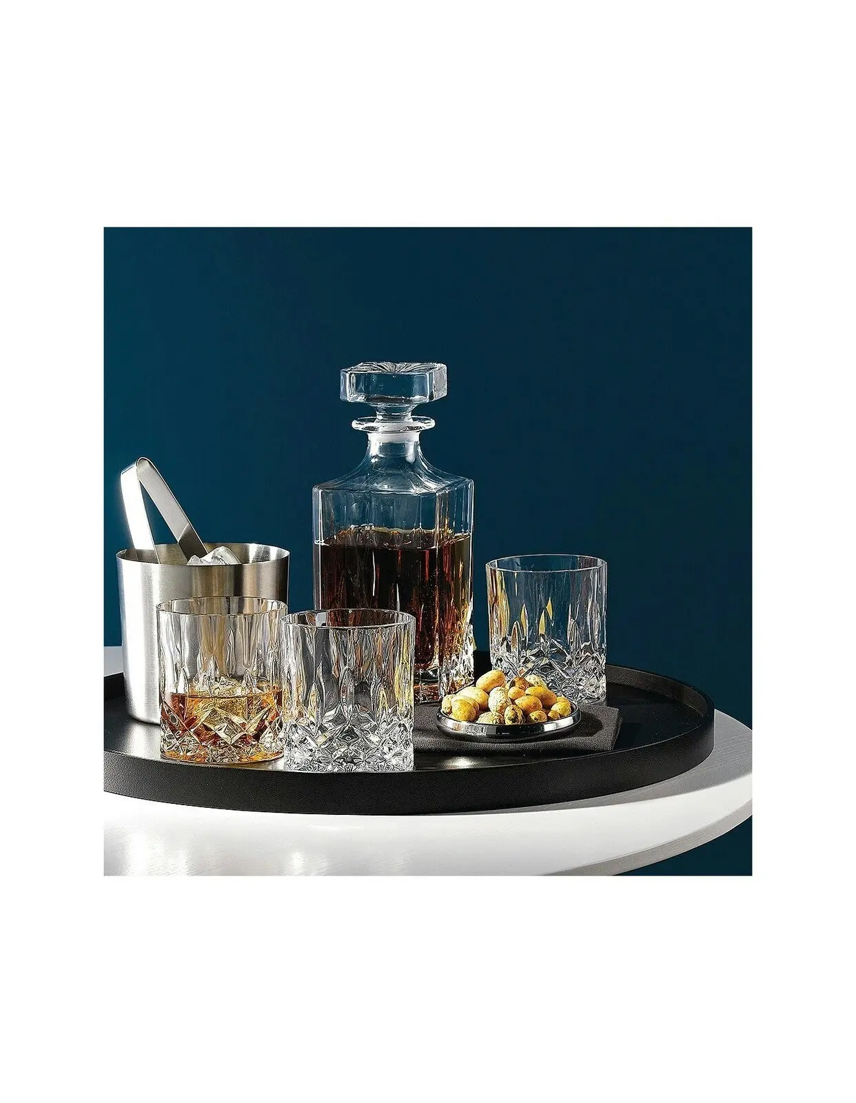 Royal Doulton Seasons Crystalline Whiskey Decanter Set - Decanter + 6 Tumblers