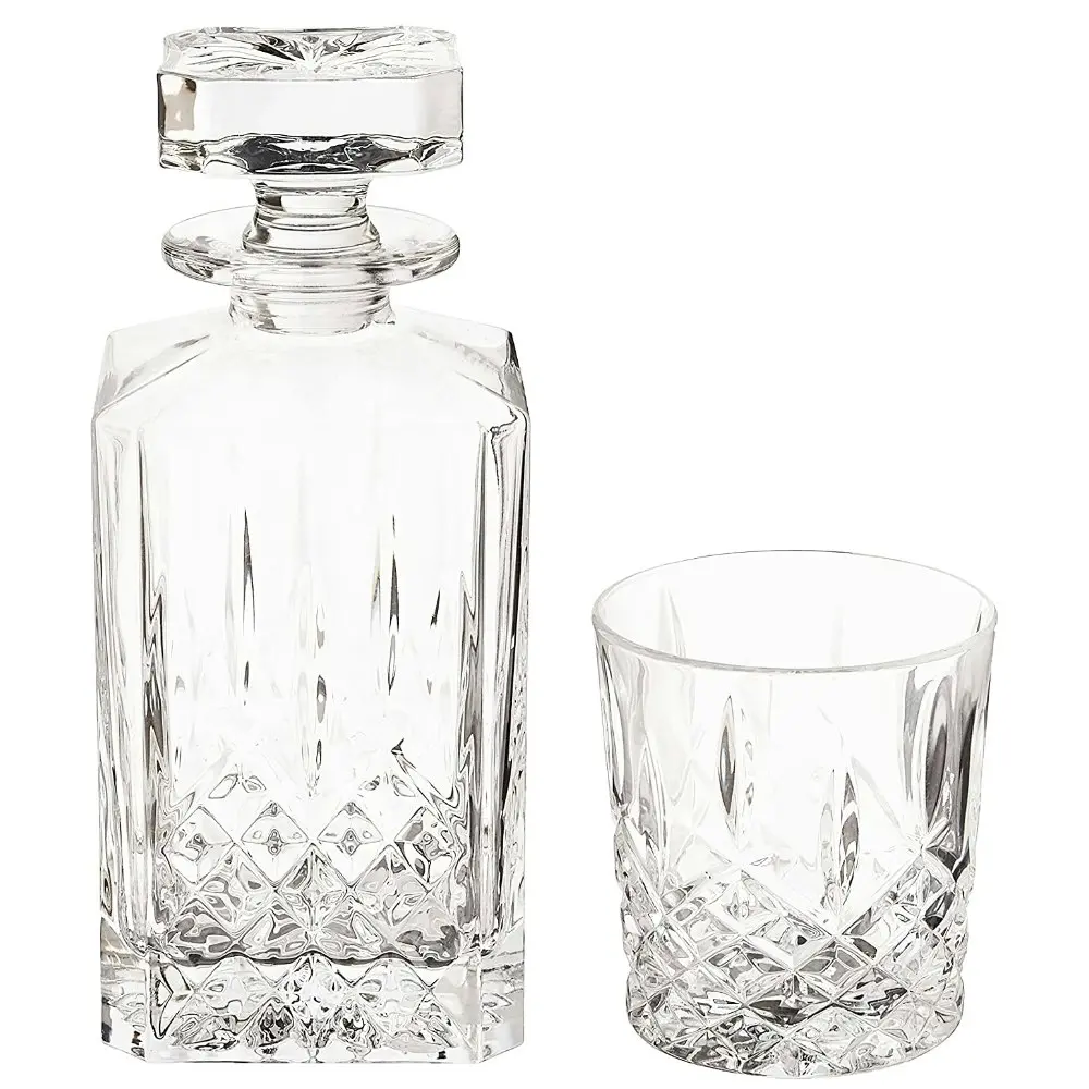 Marquis By Waterford Markham Crystalline Decanter DOF Set - Decanter + 2 Tumblers