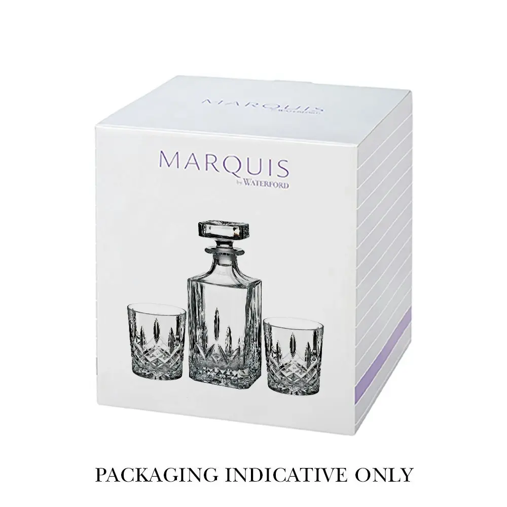 Marquis By Waterford Markham Crystalline Decanter DOF Set - Decanter + 2 Tumblers