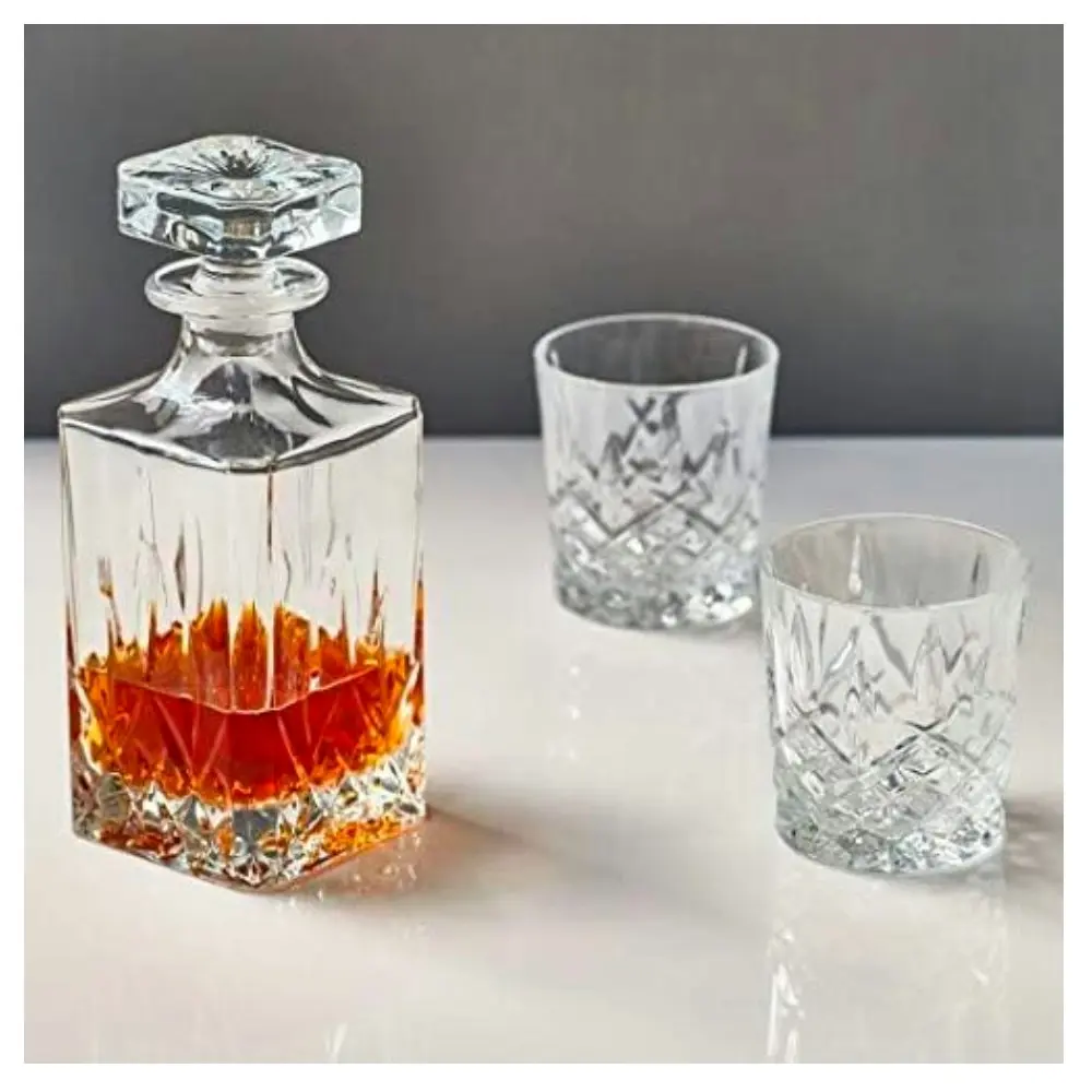 Marquis By Waterford Markham Crystalline Decanter DOF Set - Decanter + 2 Tumblers