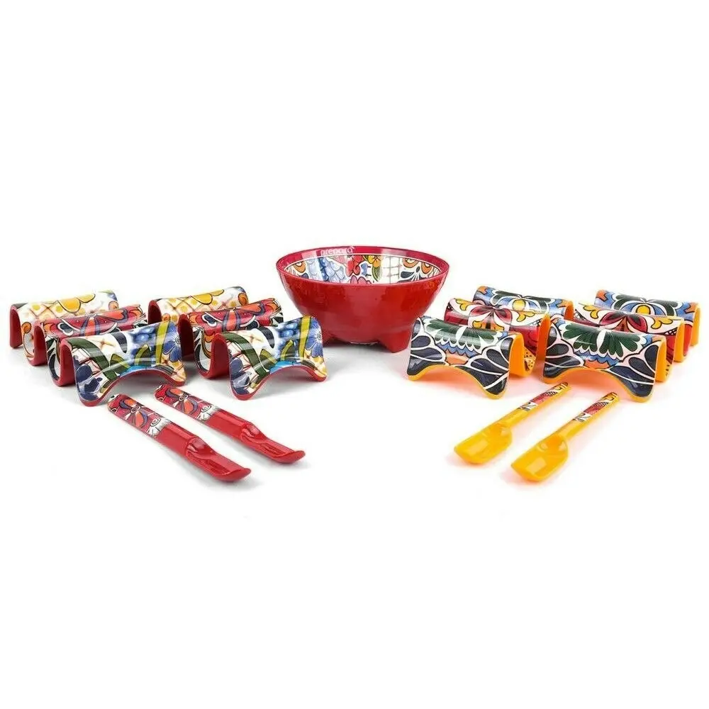 Prepara 9pc Melamine Taco Gift Box | Bowl Holder Spoon