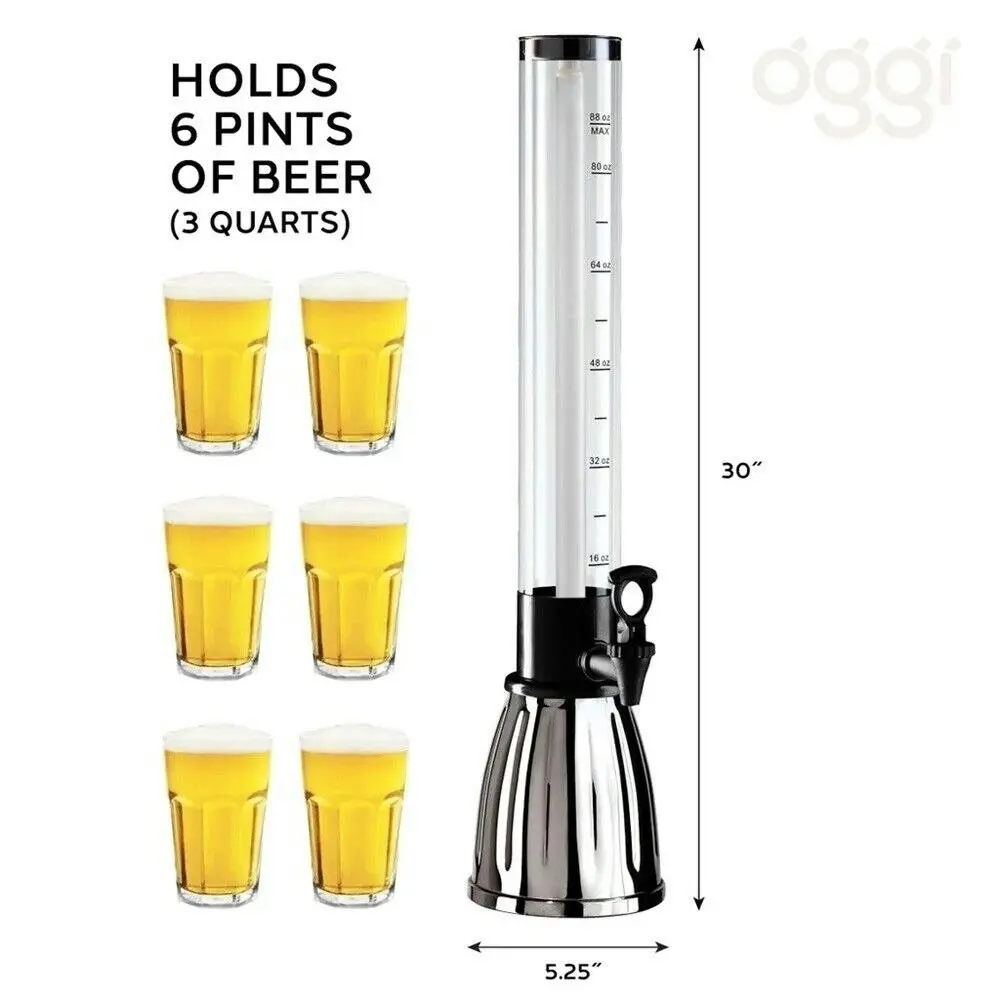 Oggi Beer & Beverage Tower Dispenser 2.83 Litre