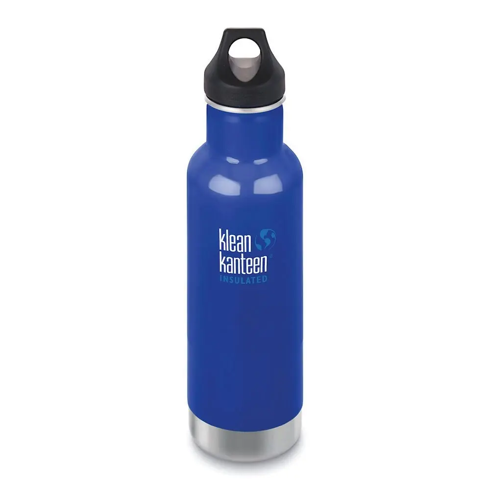 Klean Kanteen 20oz Classic Insulated Loop Cap Bottle - Coastal Waters