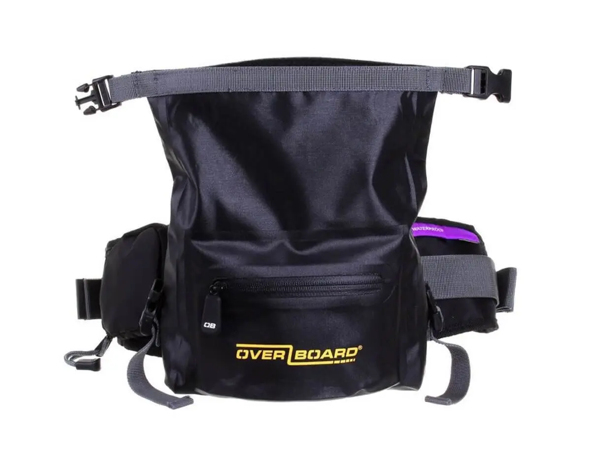 Overboard 2 Litre Pro Light Waterproof Waist Pack Bag Black | AOB1049BLK