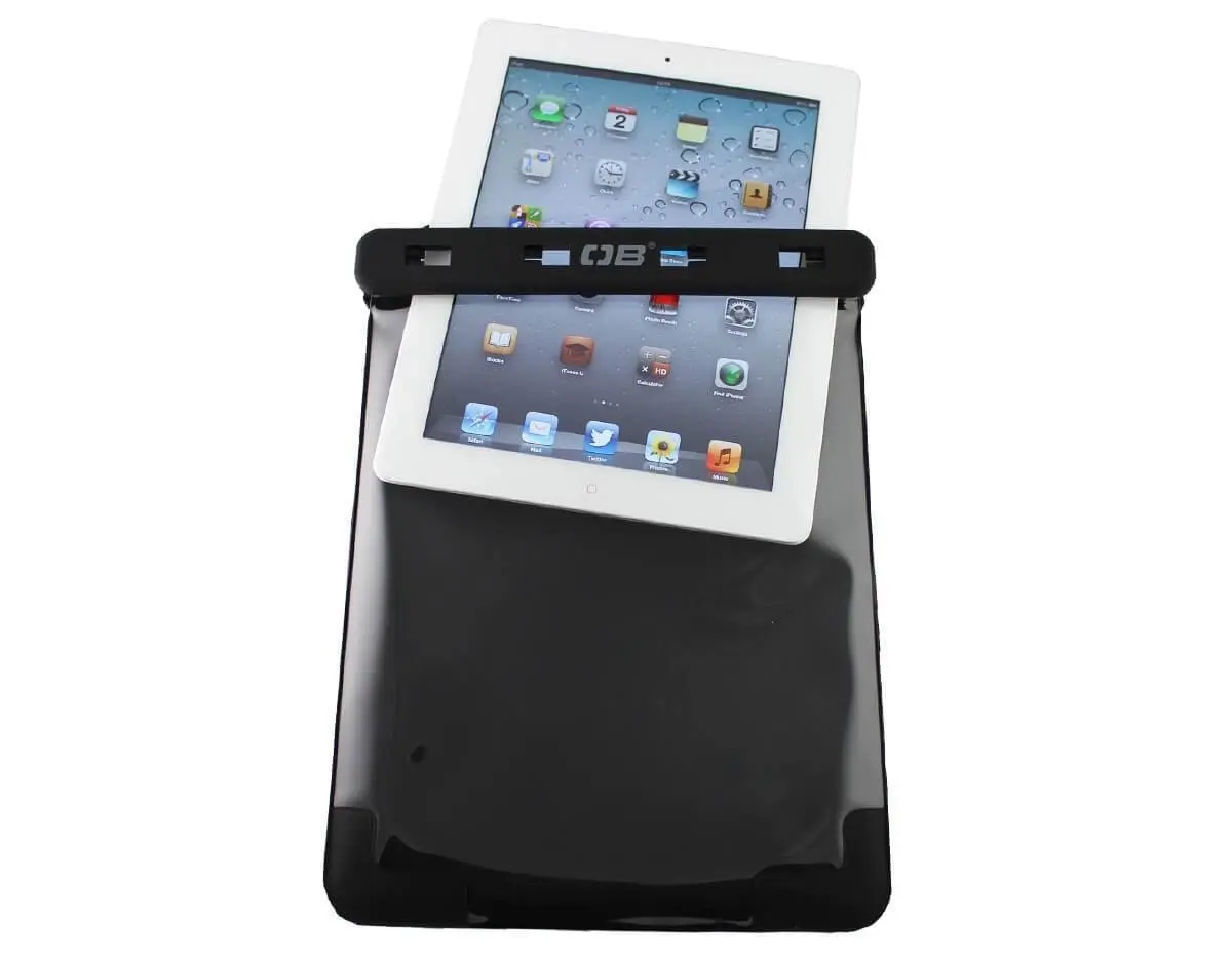 Overboard Waterproof Tablet / iPad Case Large | Black AOB1086