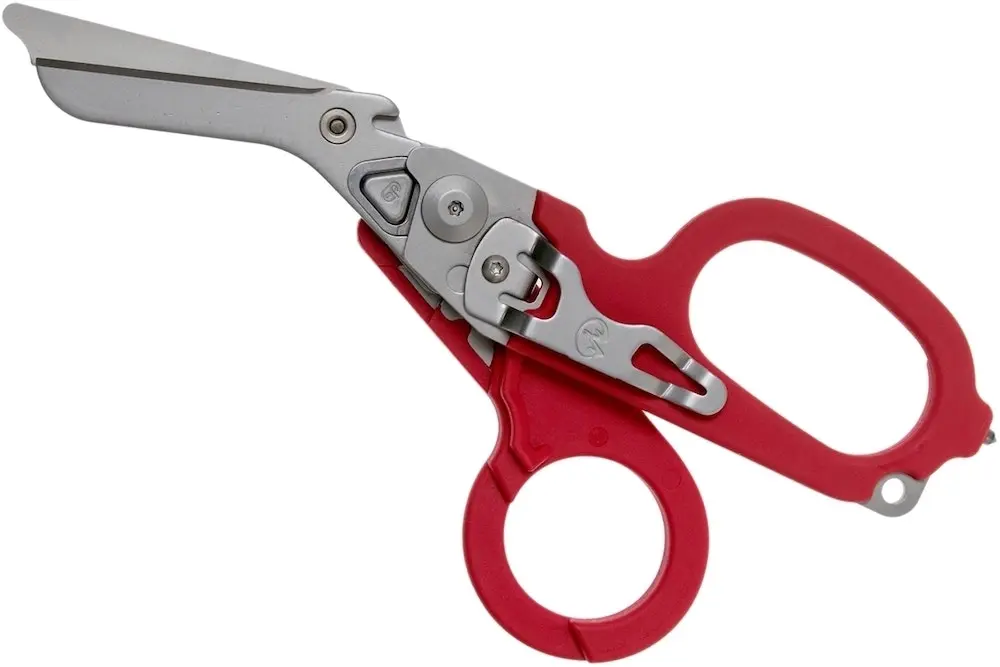 Leatherman Raptor Rescue Emergency Response Folding Shears + Utility Holster | Red / Black