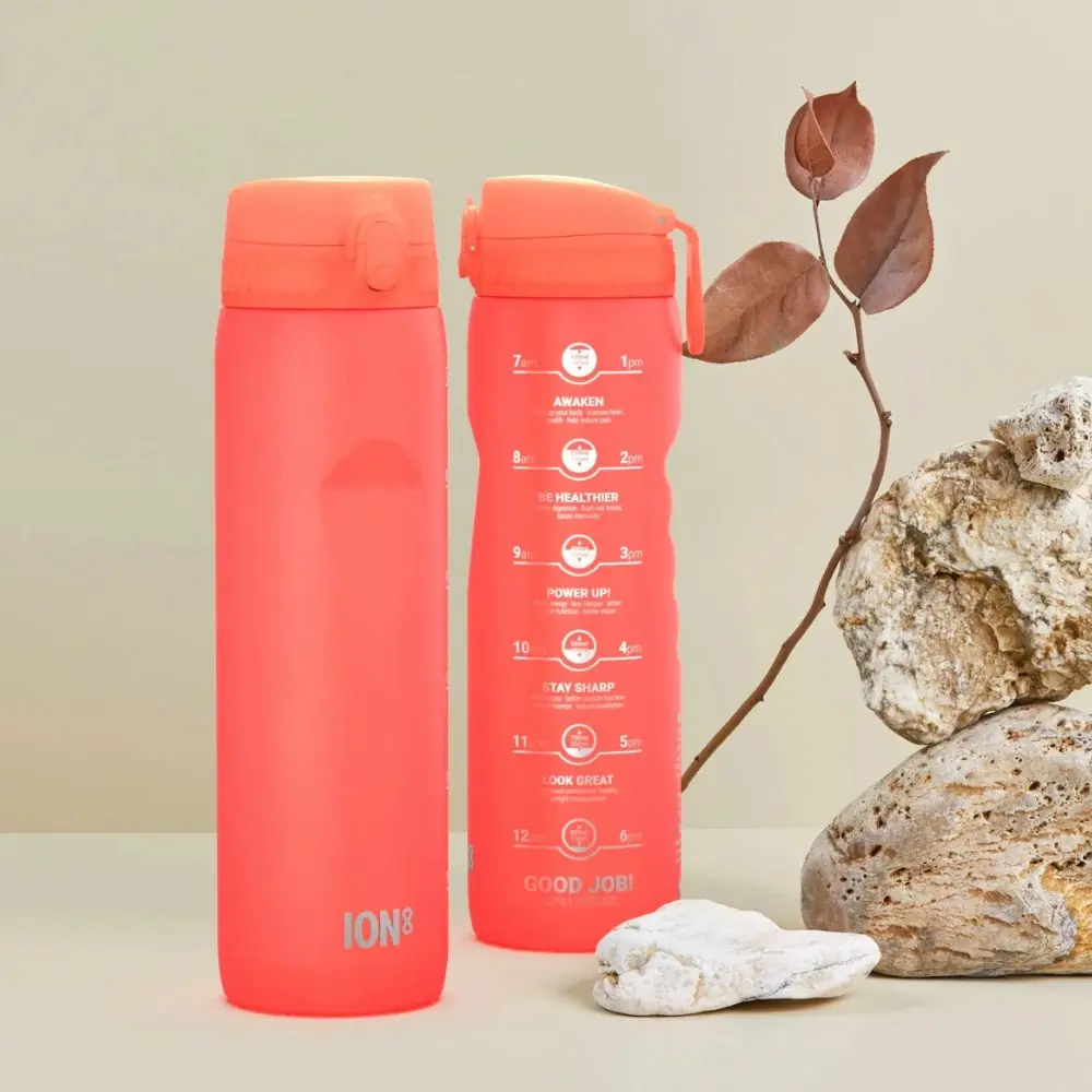 Ion8 Quench Motivator 1L Water Bottle - Coral