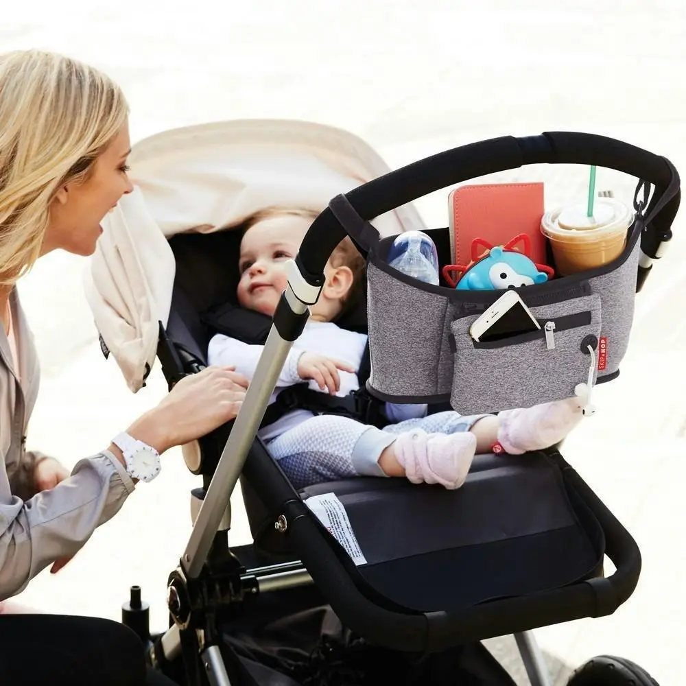 Skip Hop Grab & Go Pram / Stroller Organiser - Heather Grey