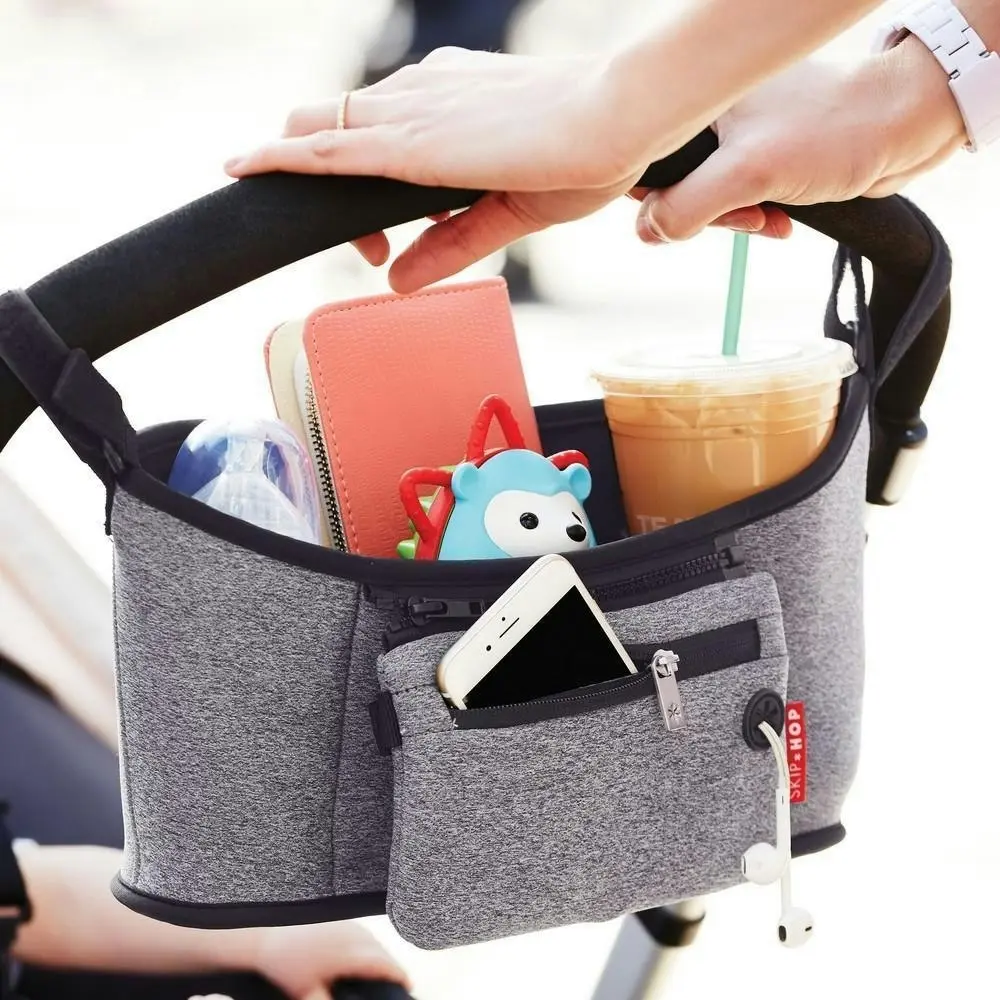 Skip Hop Grab & Go Pram / Stroller Organiser - Heather Grey