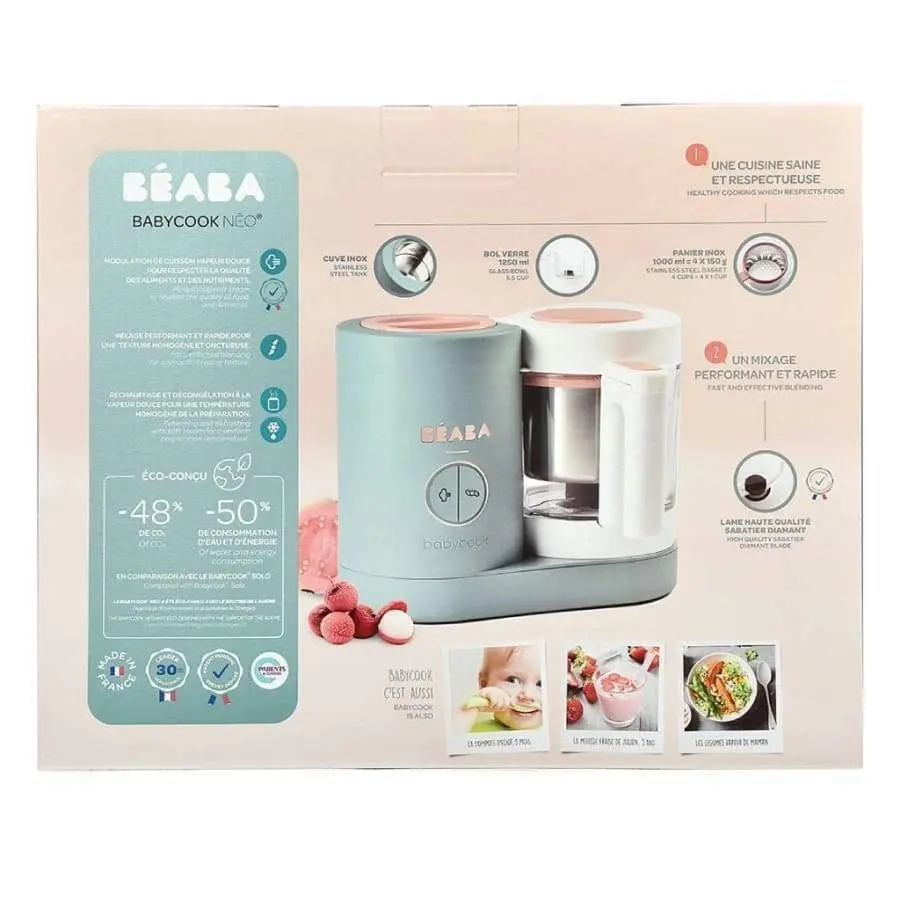 Beaba Babycook Neo Baby Food Processor Steam Cook Blend | Eucalyptus