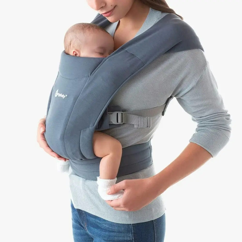 Ergobaby Embrace Cozy Newborn Baby Carrier | Oxford Blue