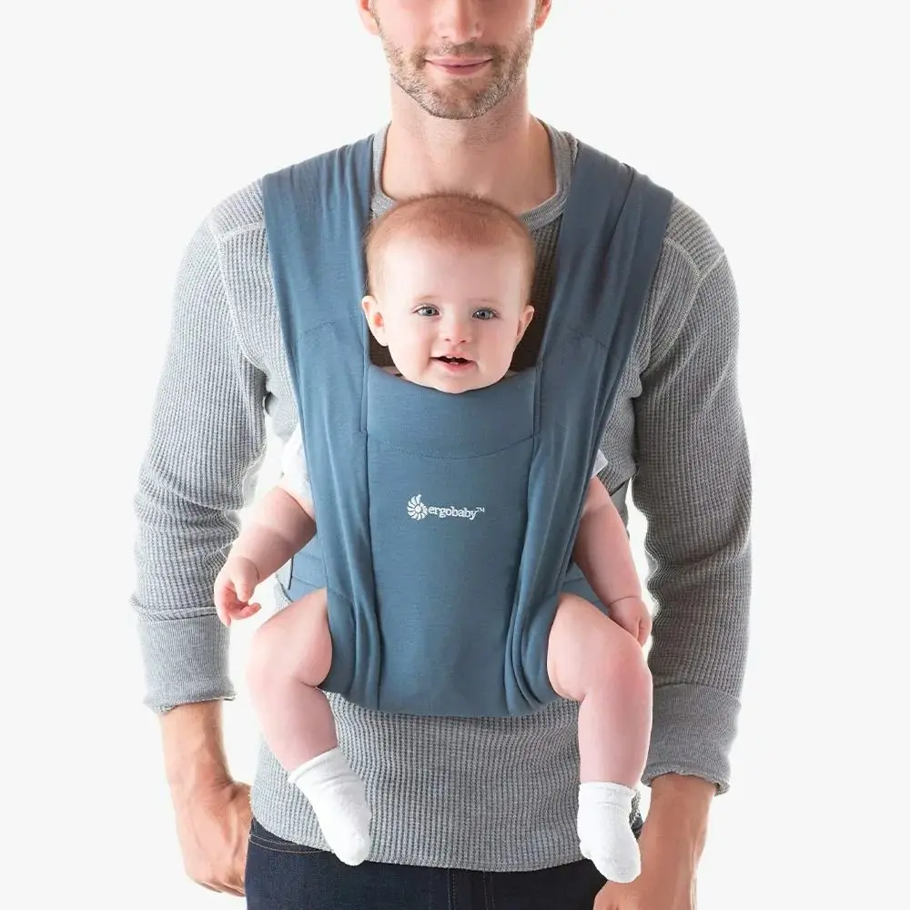 Ergobaby Embrace Cozy Newborn Baby Carrier | Oxford Blue