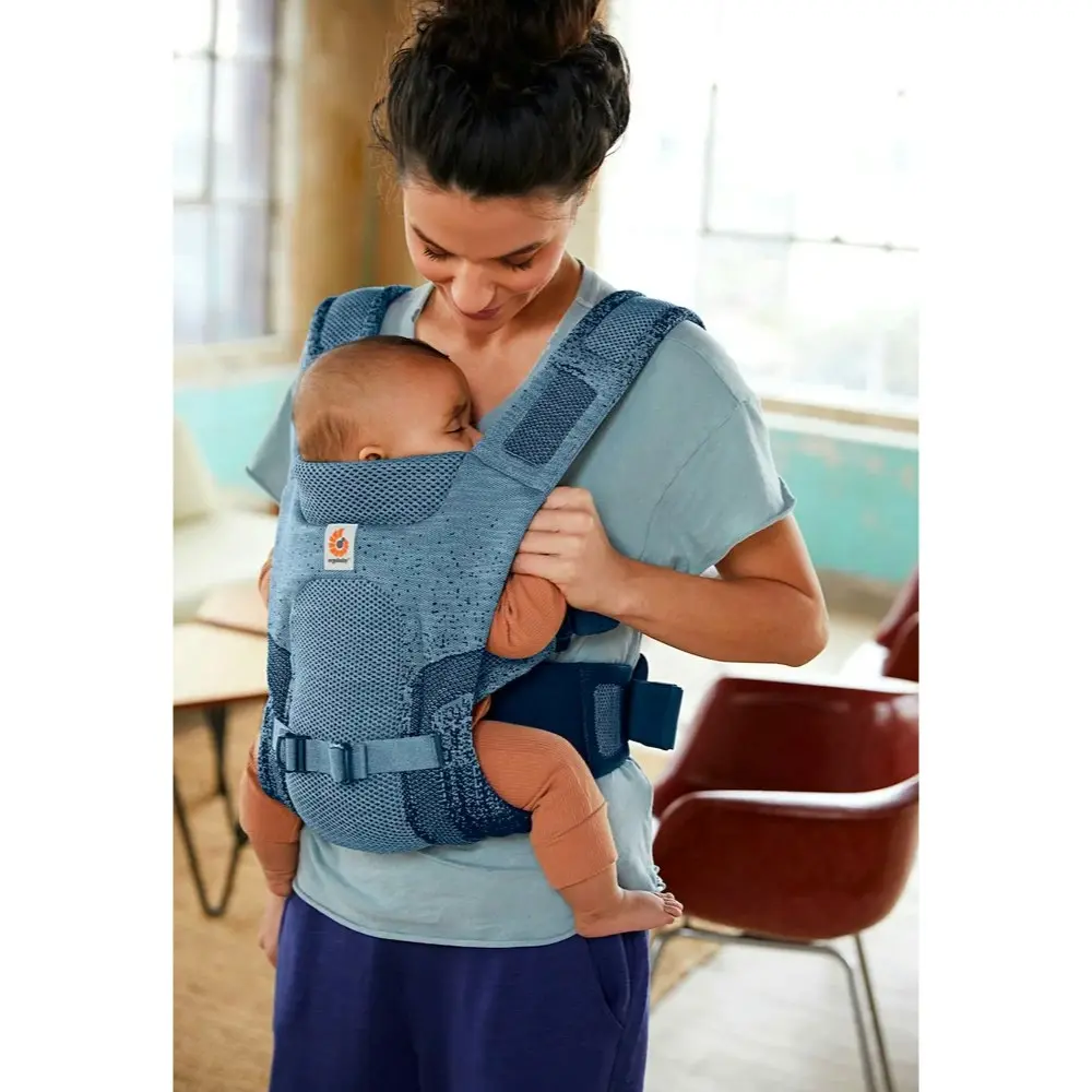 Ergobaby Aerloom Newborn Baby Carrier | Ocean Blue