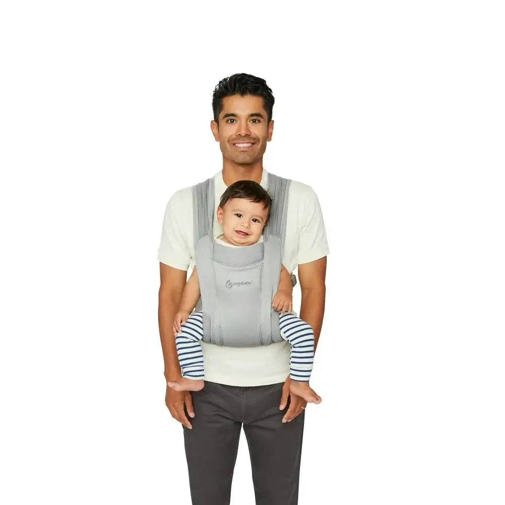 Ergobaby Embrace Soft Air Mesh Newborn Baby Carrier | Soft Grey