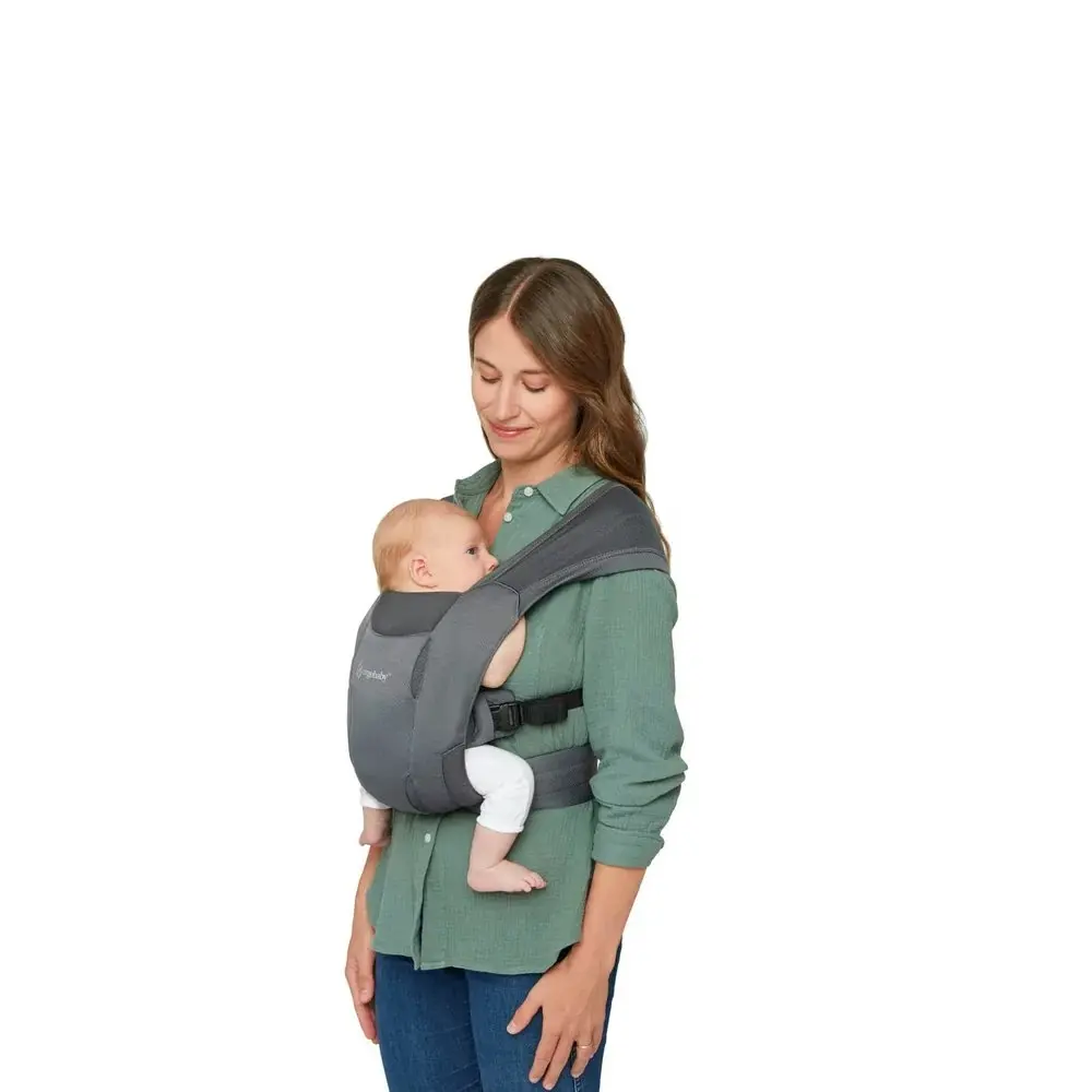 Ergobaby Embrace Soft Air Mesh Newborn Baby Carrier | Washed Black