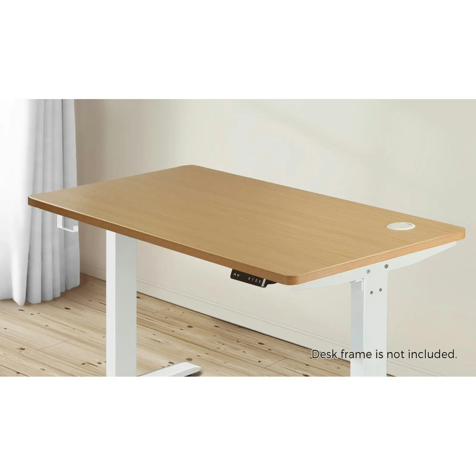 Oikiture 150cm Desk Top Electric Desk Board Computer Table OAK