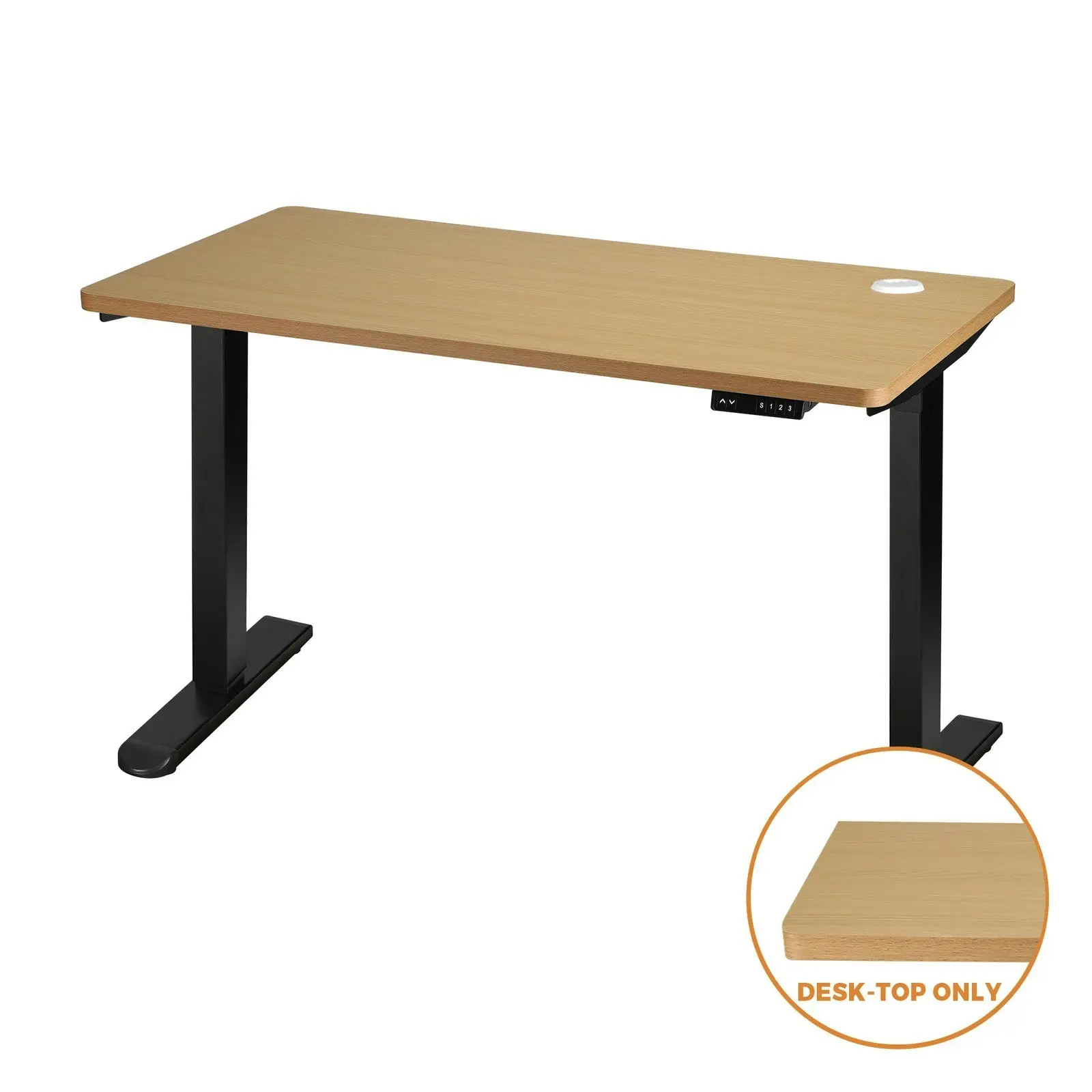 Oikiture 150cm Desk Top Electric Desk Board Computer Table OAK