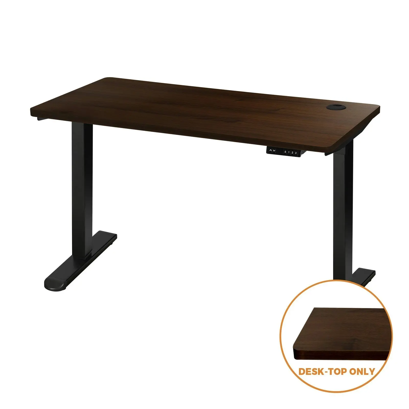 Oikiture 150cm Desk Top Electric Desk Board Computer Table Walnut