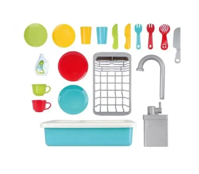 Playgo Wash-Up Kitchen Sink with 20 Accessories