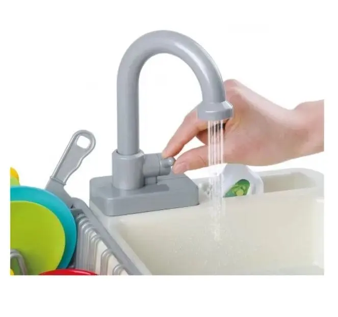 Playgo Wash-Up Kitchen Sink with 20 Accessories