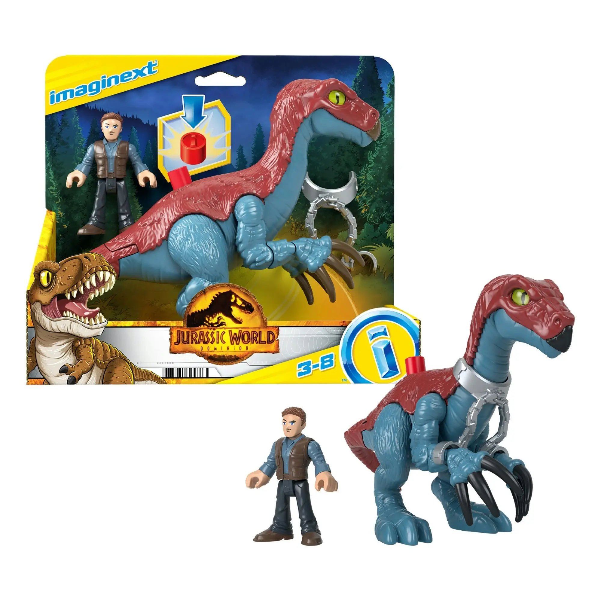 Imaginext Jurassic World Therizinosaurus & Owen