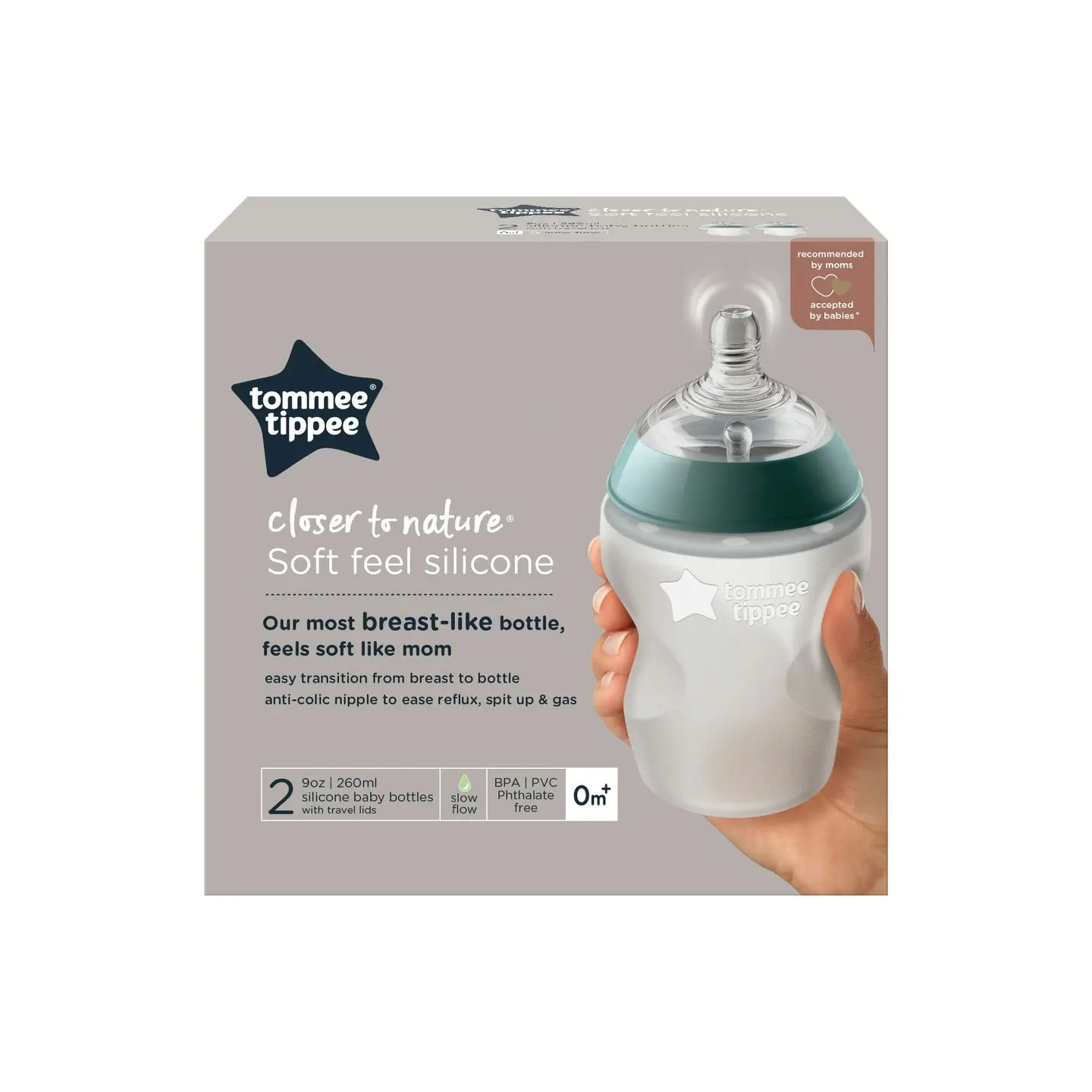 Tommee Tippee Ctn Silicone Bottle 260 ML 2 Pack