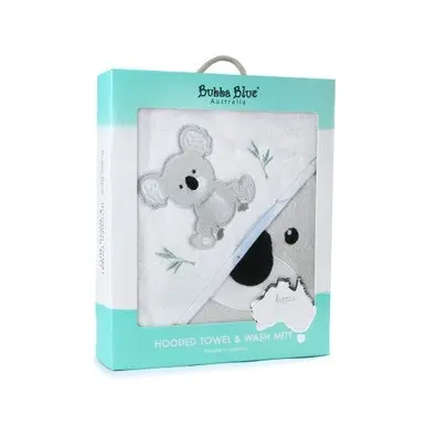 Bubba Blue Koala Hooded Towel & Bath Mitt