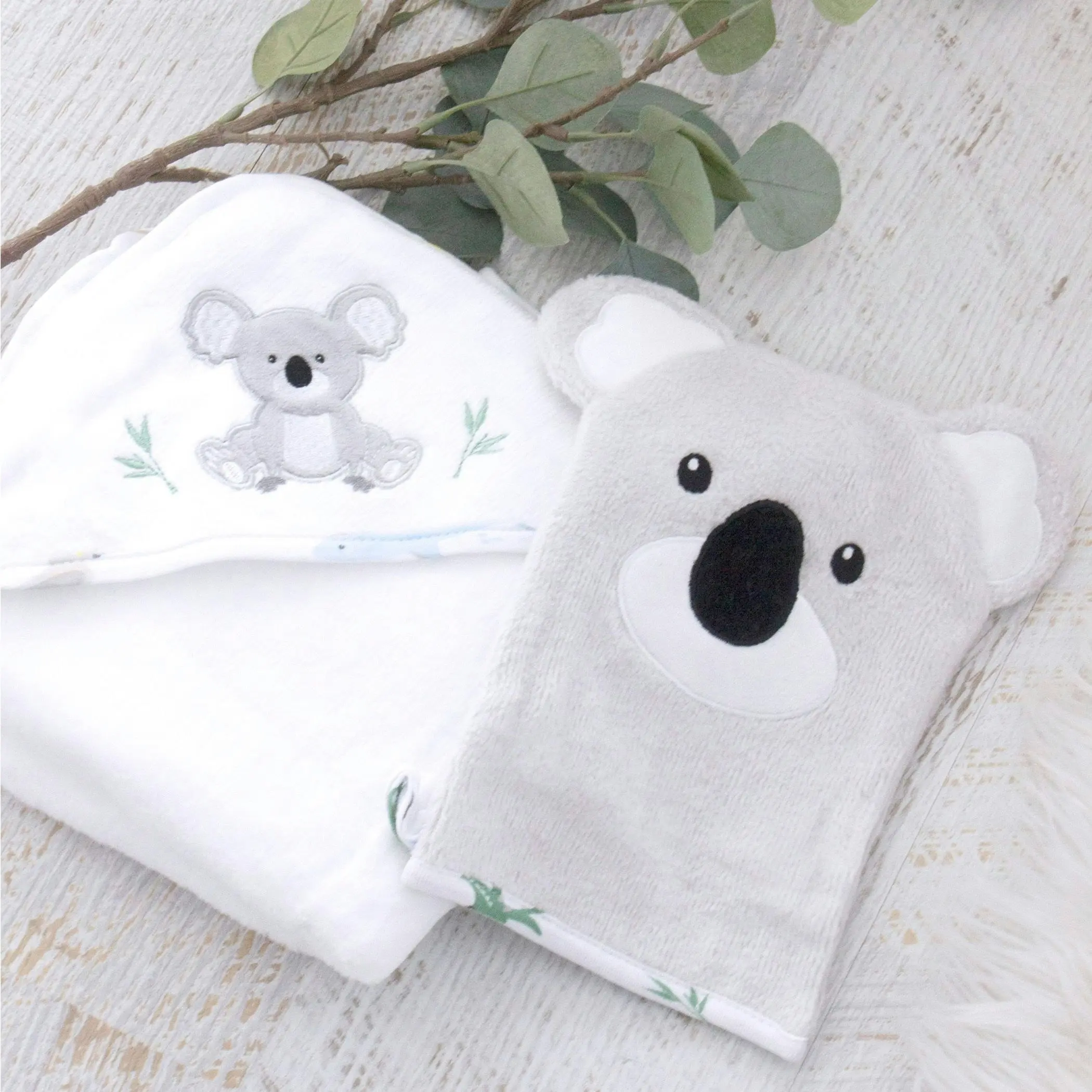 Bubba Blue Koala Hooded Towel & Bath Mitt