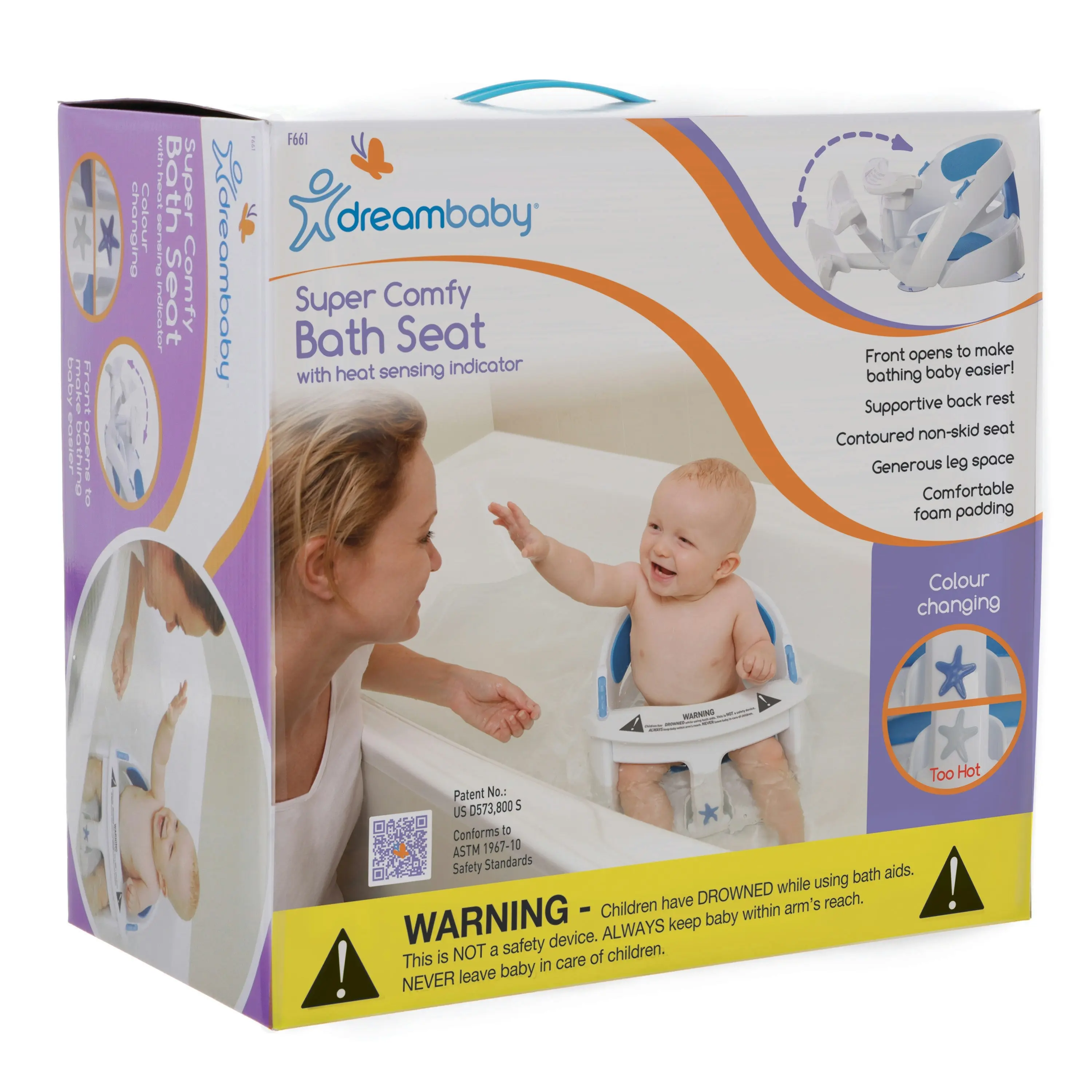 dreambaby Deluxe Bathseat Padding & Heat Indicator