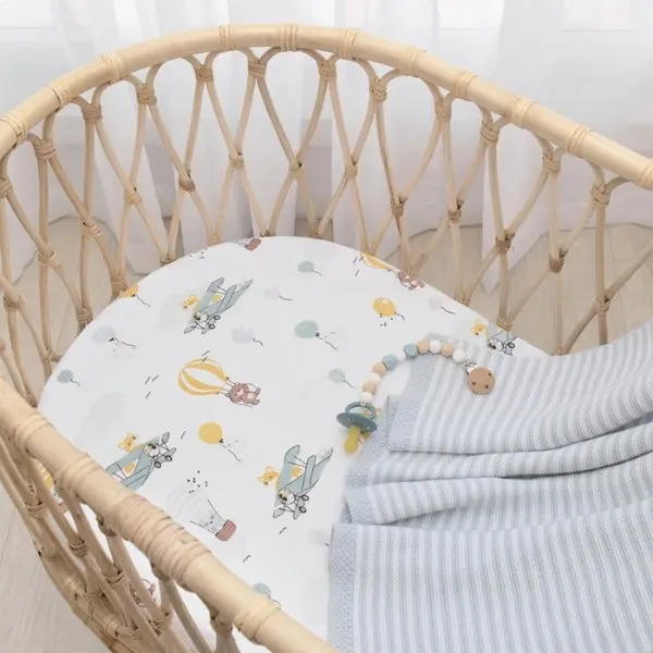 Living Textiles Up & Away 2Pk Bassinet Sheet Set