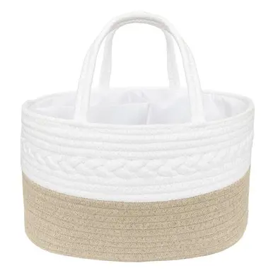 Living Textiles Cotton Rope Nappy Caddy Natural