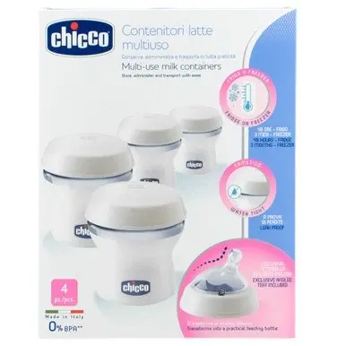 Chicco Naturalfeeling Milk Containers 4 Pack