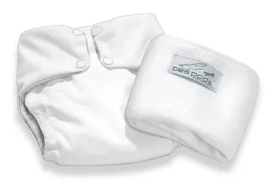 Pea Pods Reusable Nappy One Size - White