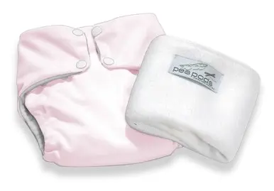 Pea Pods Reusable Nappy One Size - Pastel Pink