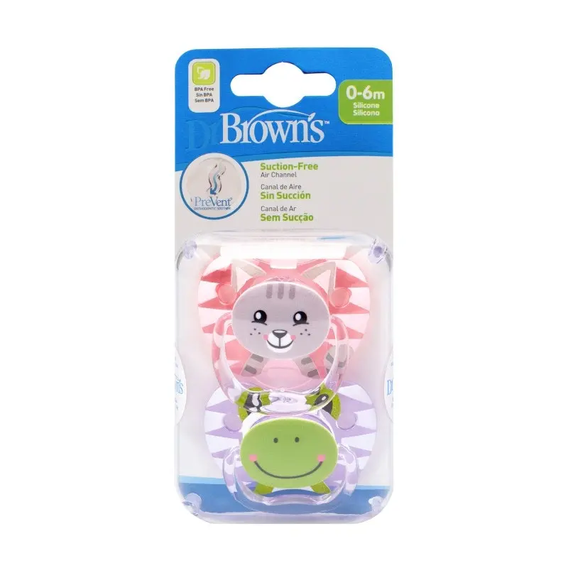 Dr Browns Prevent Shield Pacifier Stage 1 Girl 2 Pack