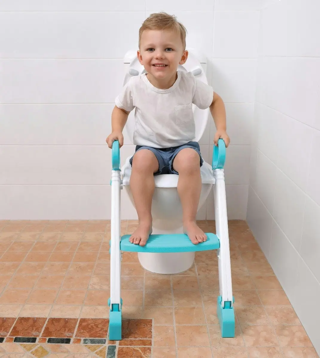 dreambaby Step-Up Toilet Topper Aqua & White