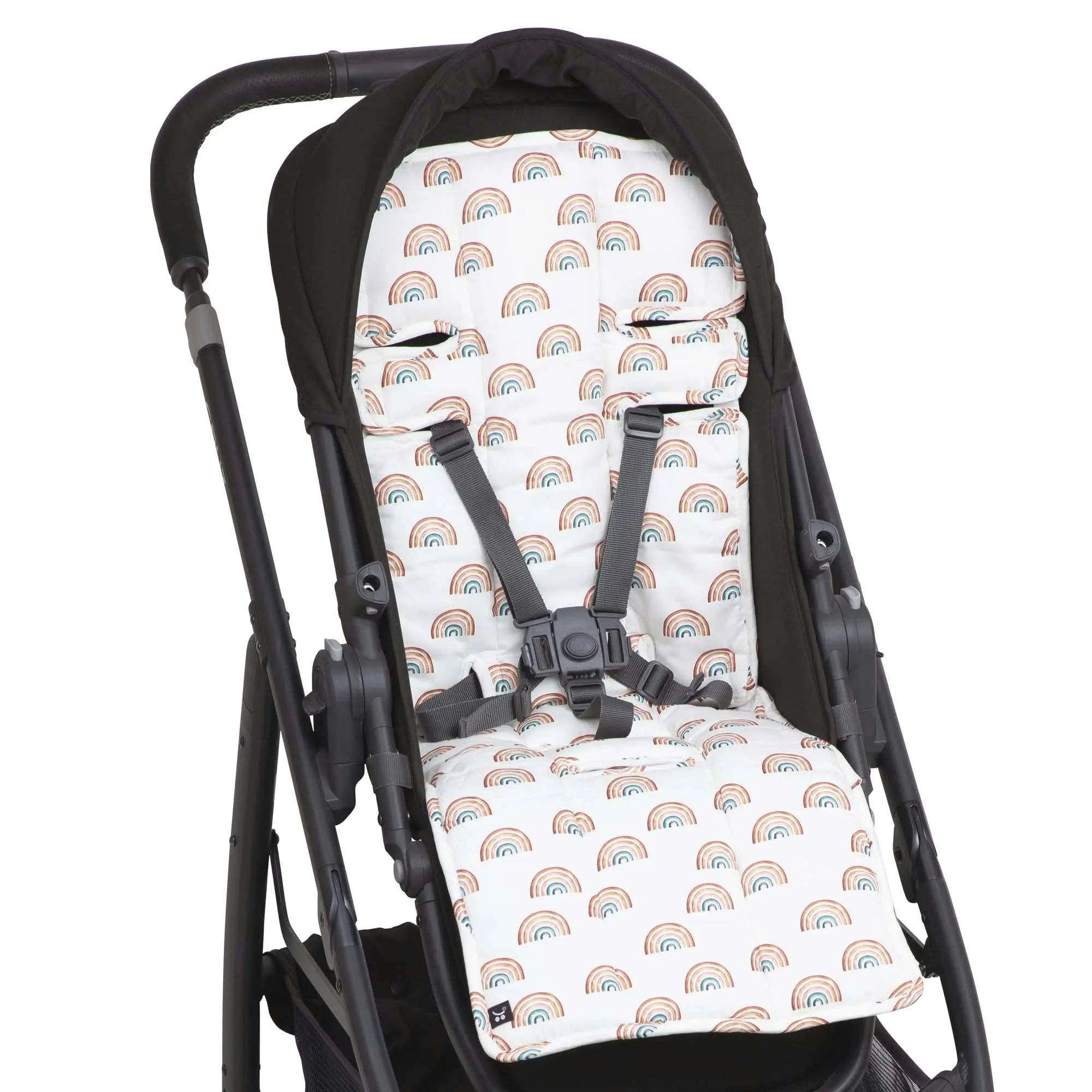 OutlookBaby Cotton Pram Liner Earthy Rainbows