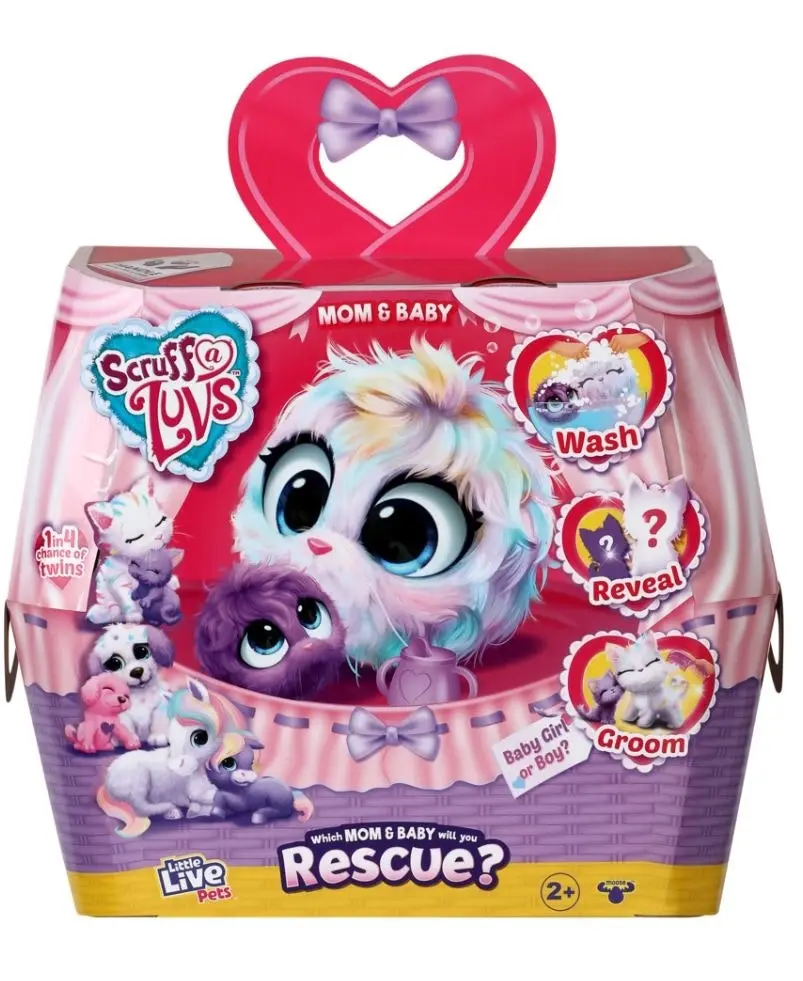 Little Live Pets Scruff-a-Luvs Pastel Pets Mom & Baby