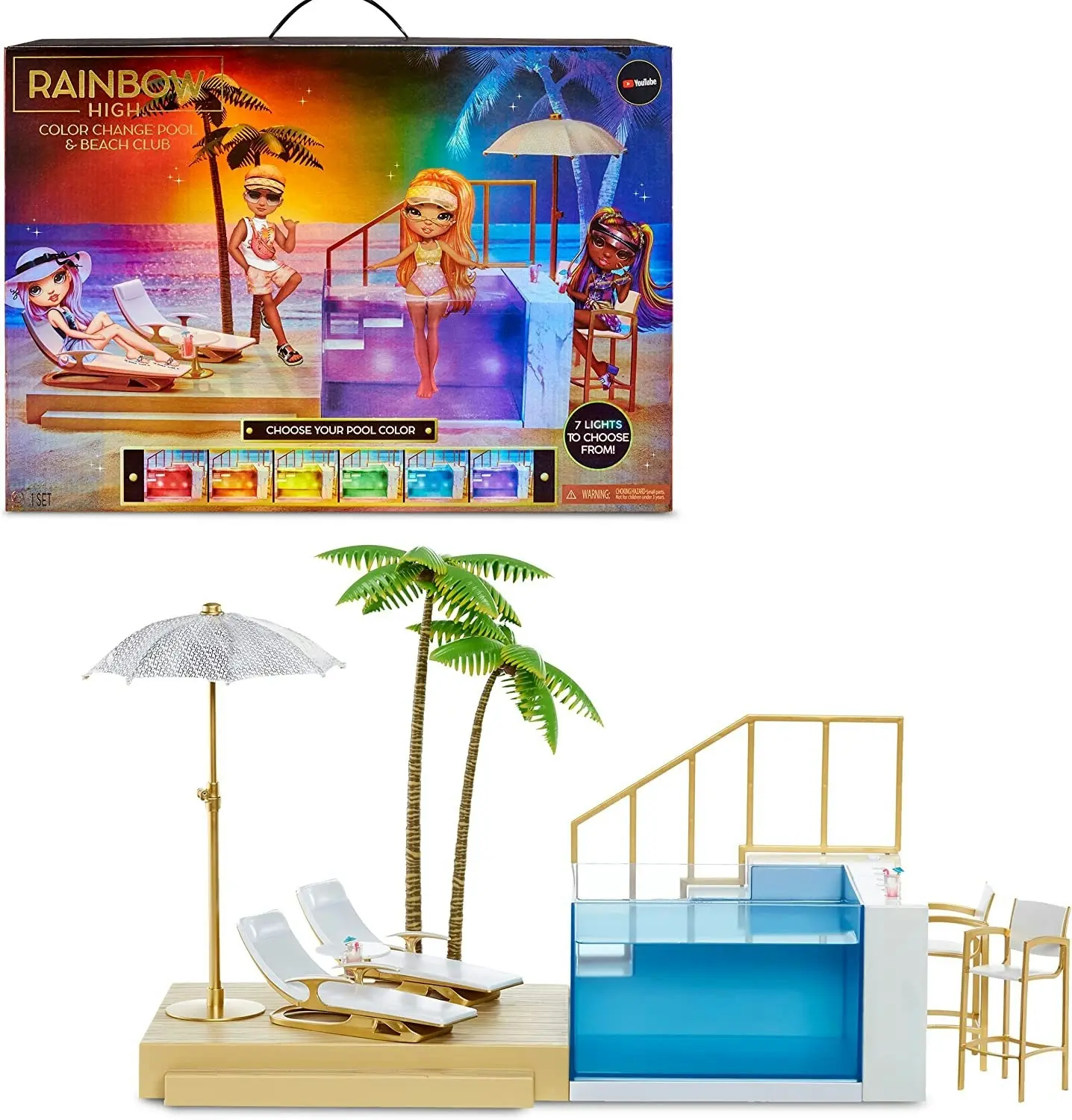 Rainbow High Colour Change Pool & Beach Playset