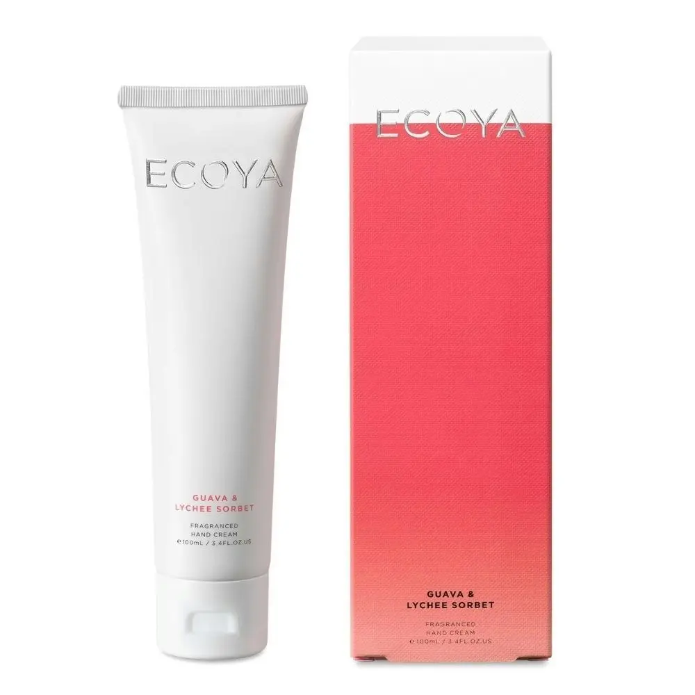 Ecoya Guava & Lychee Sorbet Handwash, Handcream and Soap Bar Set