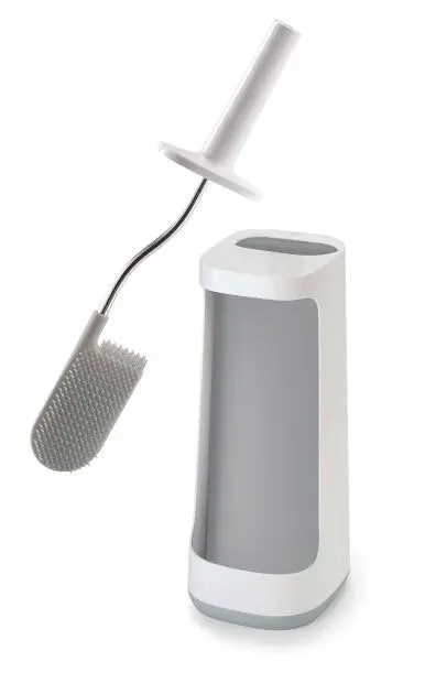 Joseph Joseph Flex Smart Toilet Brush w/ Holder White & Grey Innovative Hygienic