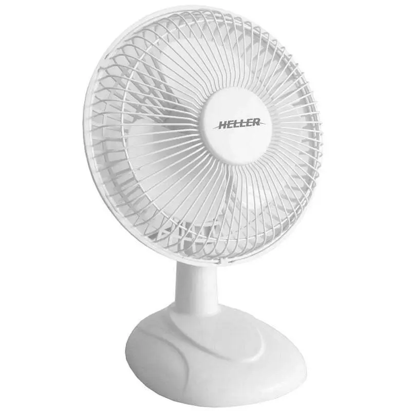 Heller HHDF15S 15cm Desk Fan 2 Speed/Air Cooler/Cooling/Tilt/White