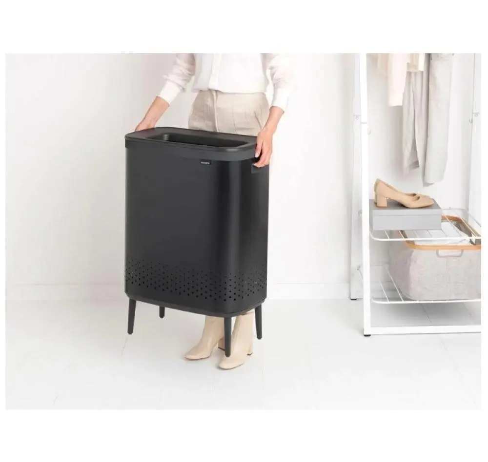 Brabantia Bo Dual 45 Litre Compartments Laundry BinÃ‚Â Ã‚Â - Matte Black