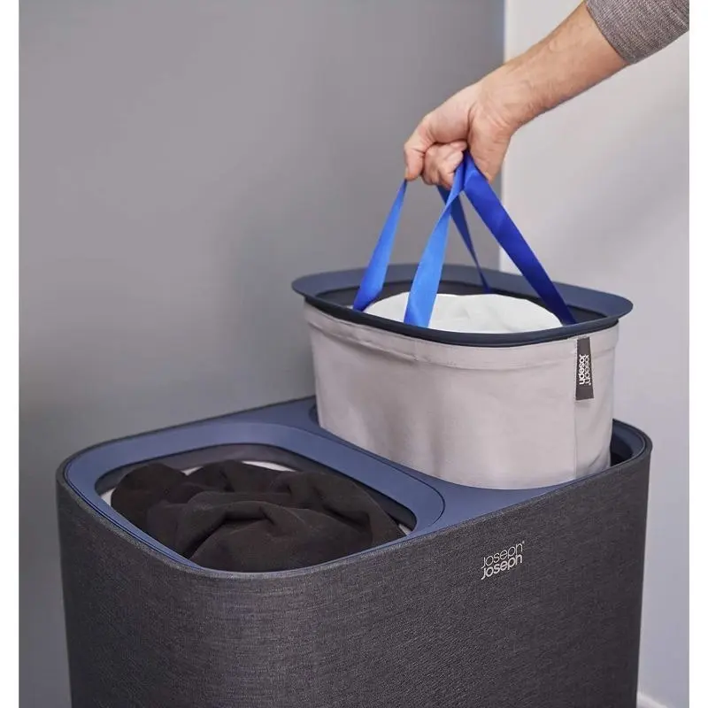 Joseph Joseph Tota 90-litre Laundry Separation Basket - Carbon Black