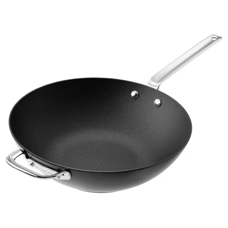 Scanpan TechnIQÃ‚Â 30cm Wok - 17185 - Black/Brushed